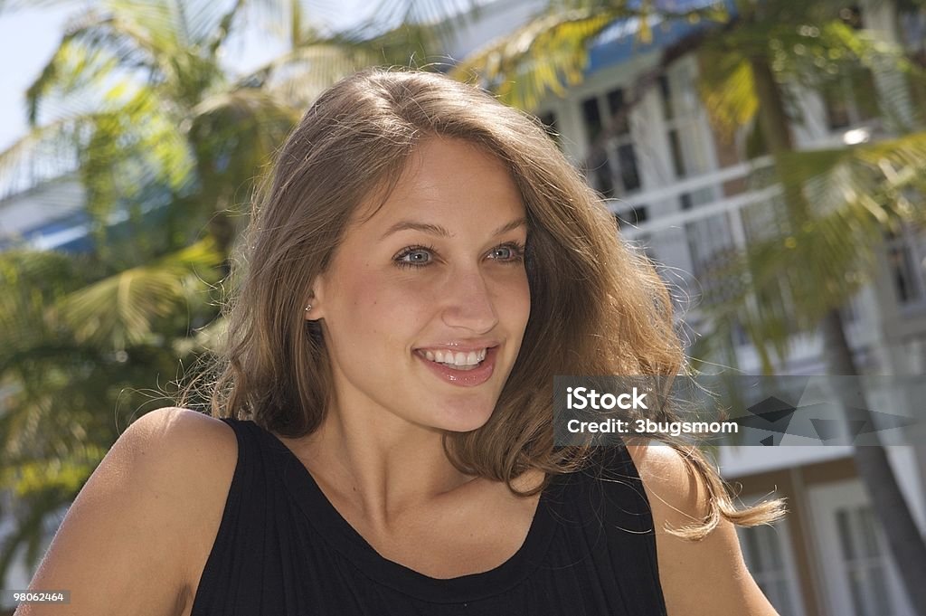 Lovely Woman outside at a Resort  20-29 Years Stock Photo