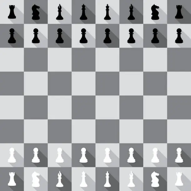 Vector illustration of Chess Board Flat