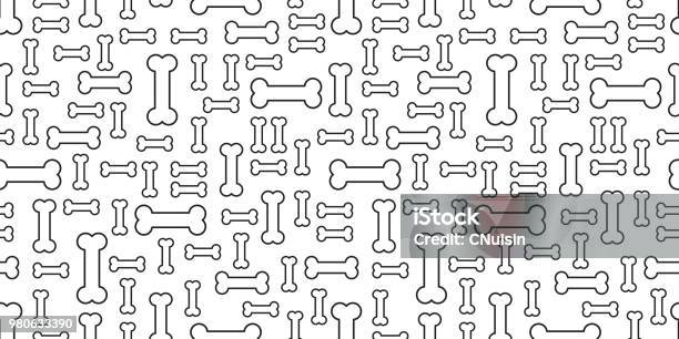 Dog Bone Seamless Pattern Vector Tile Repeat Background Scarf Pattern Wallpaper Isolated Stock Illustration - Download Image Now