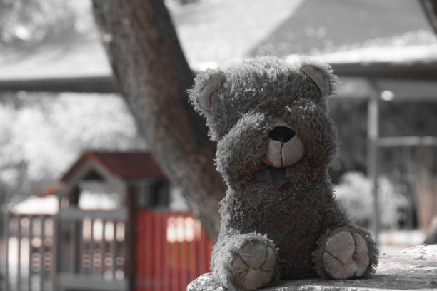 istock Play hide and seek with a teddy bear 980651290