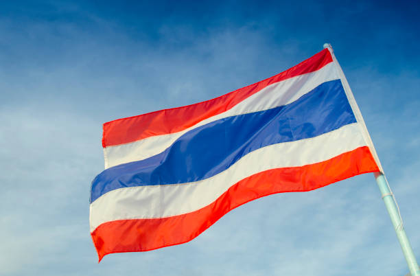 istock Thailand flag with blue sky 980651294