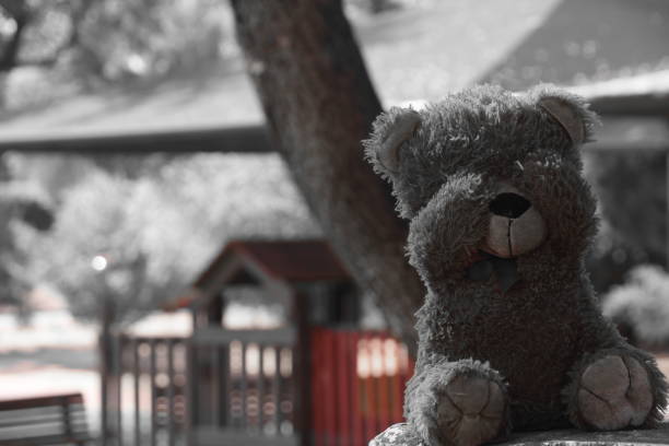 istock Play hide and seek with a teddy bear 980651448