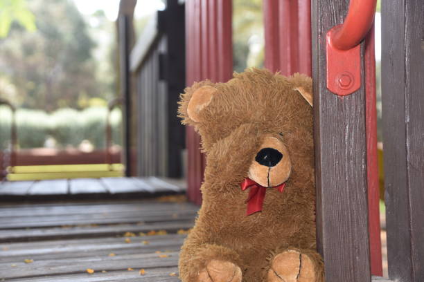 istock Play hide and seek with a teddy bear 980654674