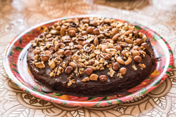 istock Homemade chocolate cake with walnuts 980655712