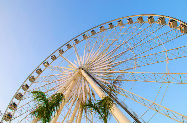 istock Beautiful large Ferris wheel. And the blue sky. 980655736