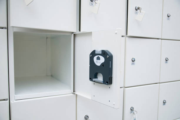 istock white locker locker. open the door. safe deposit box 980673178