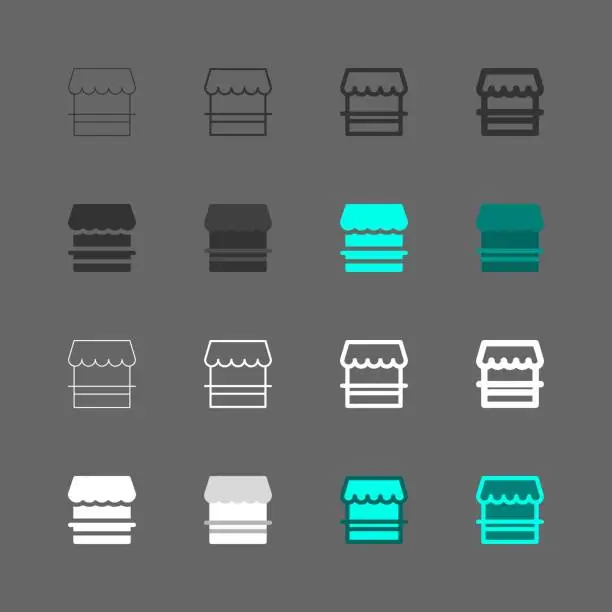 Vector illustration of Retail Shop Icons - Multi Series