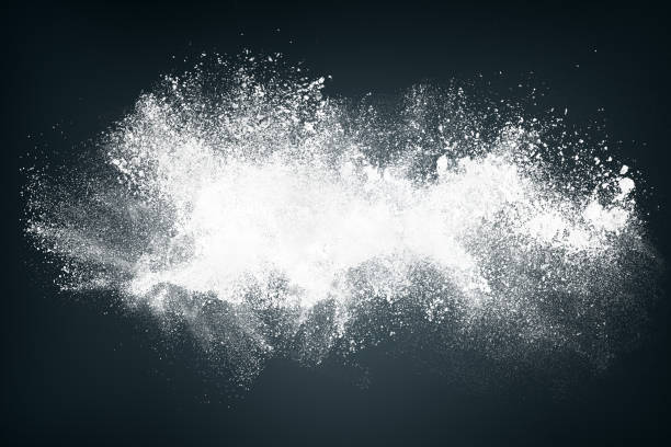 istock Abstract design of white powder snow cloud 980697324