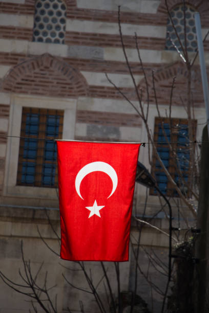 istock Turkish national flag hang on a pole 980702672