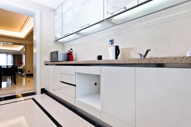istock Kitchen counter and cabinet in new home 980739804