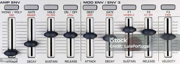 Music Faders Stock Photo - Download Image Now - Sliding, Volume Knob, Color Image