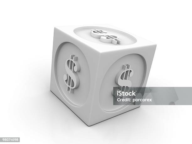 Foto de Dólar Em Forma De Cubo Branco e mais fotos de stock de Preto e branco - Preto e branco, Tridimensional, Moeda Corrente