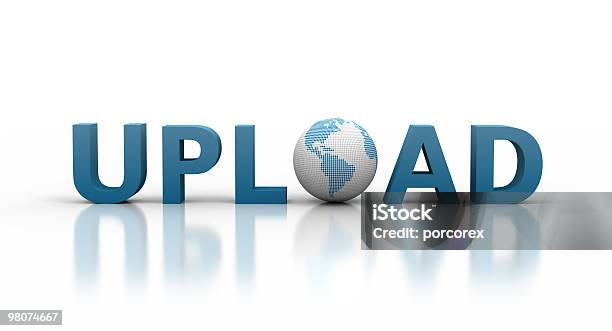 Upload Concept Stock Photo - Download Image Now - .com, Blue, Color Image