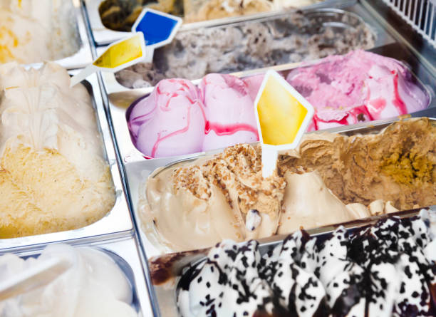 Fridge with ice cream
