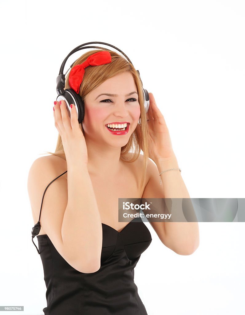 Junge Frau DJ - Lizenzfrei Audiozubehör Stock-Foto