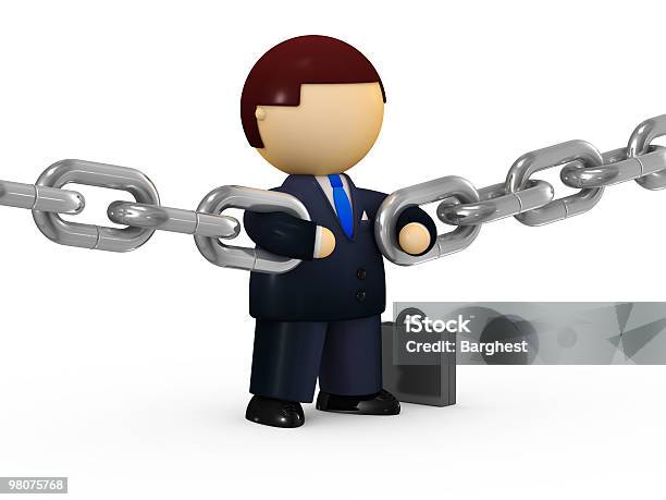 Powerful Businessman Holding Chains Stock Photo - Download Image Now - Business, Businessman, Chain - Object