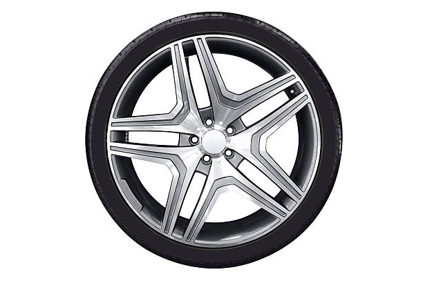 istock car wheel with aluminum rim 98075918