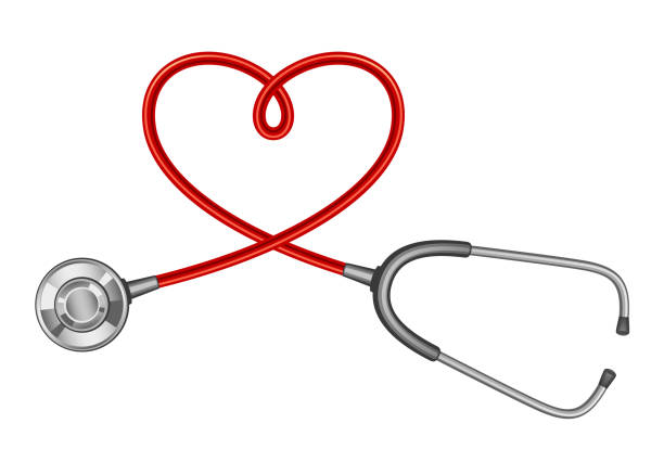 istock Stethoscope with a twisted cord in the shape of a heart 980776680