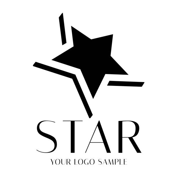 Isolated Star logo shape Vector icon illustration on black background 3d corporate logo stock illustrations