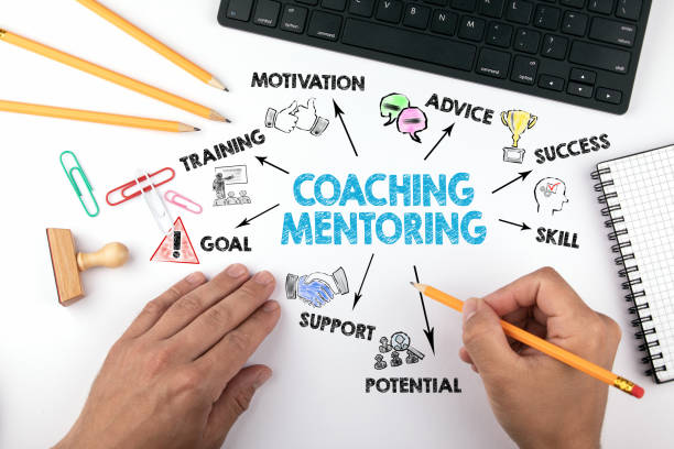 istock Coaching and Mentoring concept. Chart with keywords and icons 980786884