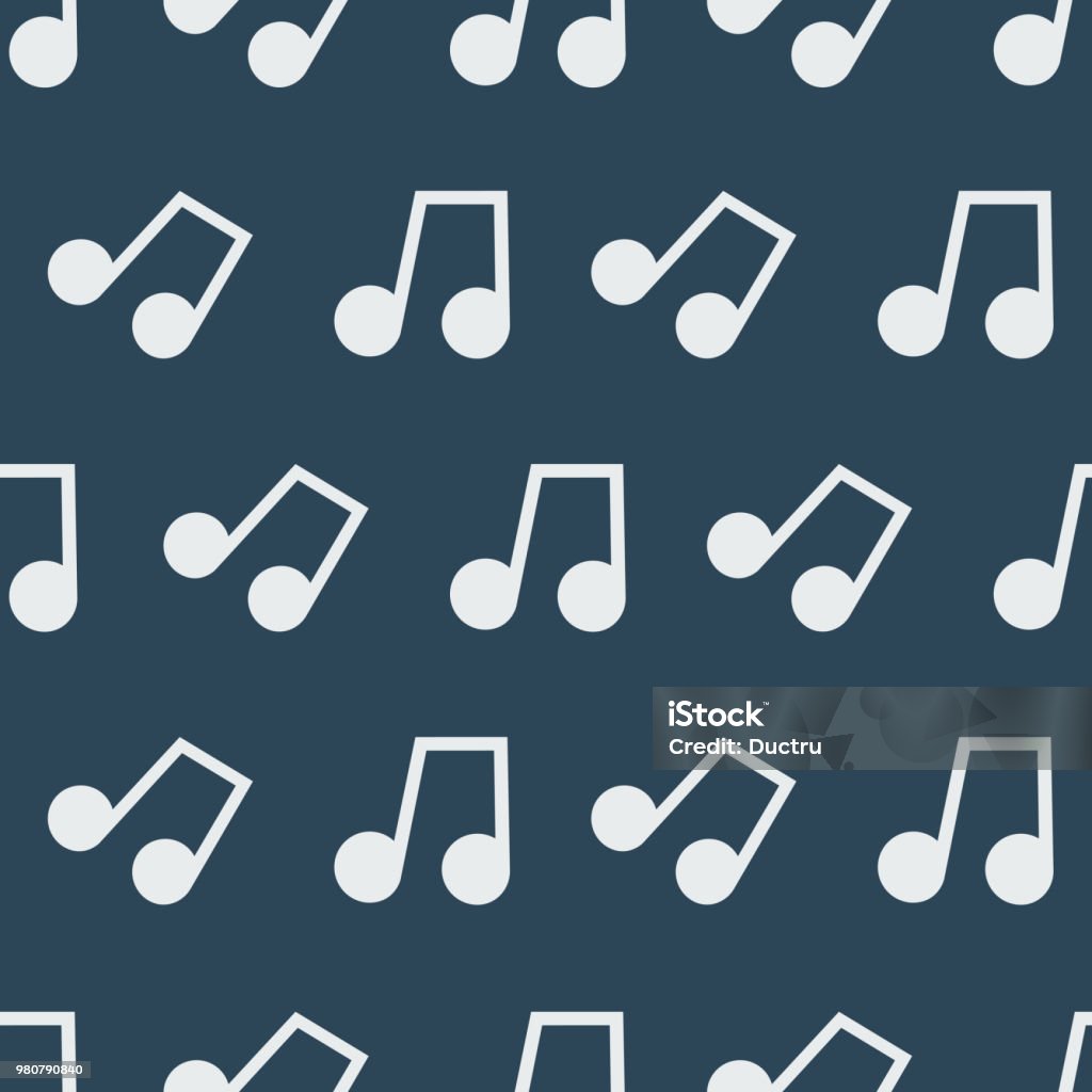 Musical Notes Abstract Pattern Pattern With Musical Notes Stock Illustration - Download Image Now ...