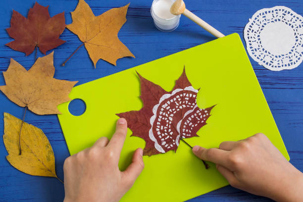 istock Hand-painted on dry autumn leaves 980798552