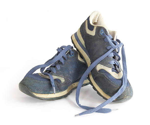 istock Old and Dirty Blue Sneakers 98080385
