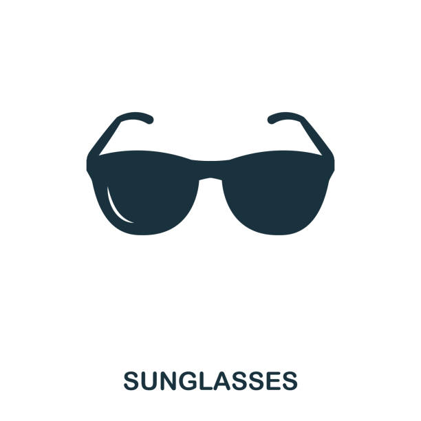 illustrations, cliparts, dessins animés et icônes de icon lunettes de soleil. application mobile, impression, icône du site web. élément simple de chanter. illustration d’icône des lunettes de soleil monochrome. - lunettes de soleil