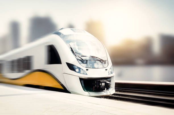 istock High speed train in motion at the railway station 980808374