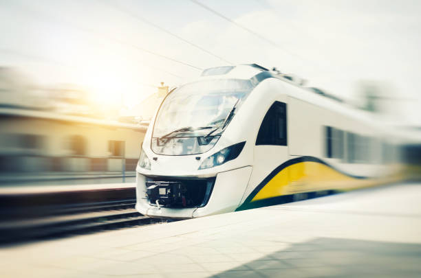 istock High speed train in motion at the railway station 980808416