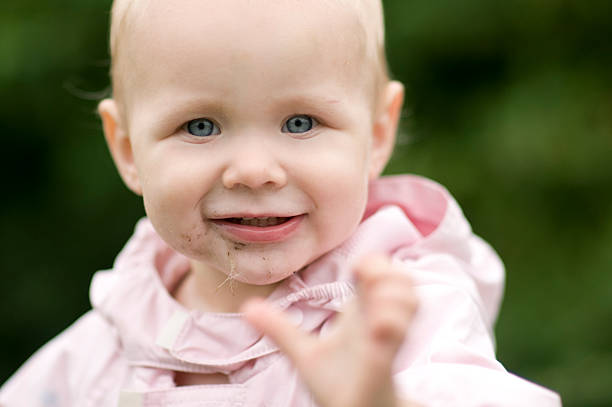 Cute Smiling Baby stock photo