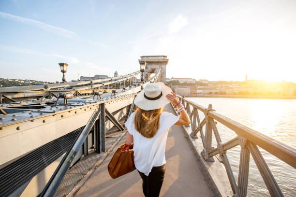 Woman traveling in Budapest