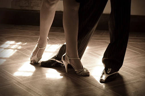Tango steps and dancing shoes.\nShot processed to sepia in Lightroom.\n\n[url=/file_closeup.php?id=10336357][img]/file_thumbview_approve.php?size=1&id=10336357[/img][/url] [url=/file_closeup.php?id=11957271][img]/file_thumbview_approve.php?size=1&id=11957271[/img][/url] [url=/file_closeup.php?id=11956827][img]/file_thumbview_approve.php?size=1&id=11956827[/img][/url] [url=/file_closeup.php?id=12430055][img]/file_thumbview_approve.php?size=1&id=12430055[/img][/url]