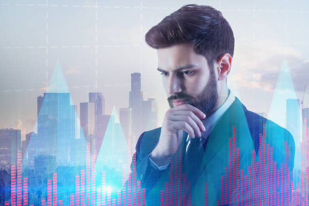 istock Investment, broker and infograph concept 980817576