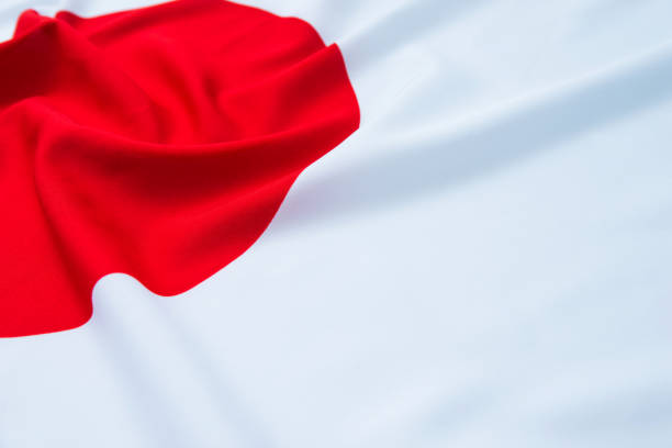 Close up of Japanese flag