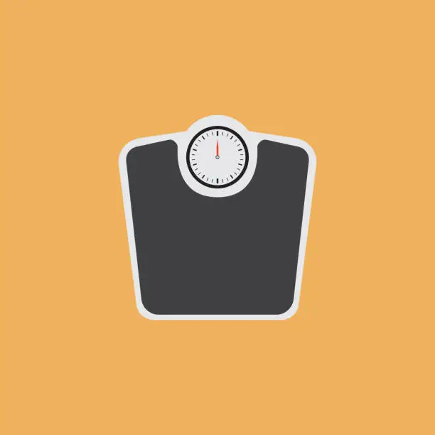 Vector illustration of WEIGHT SCALES FLAT ICON