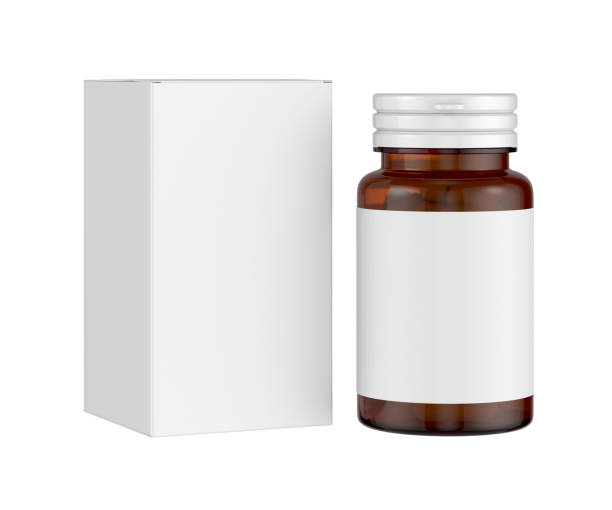 istock Brown medicine bottle and white box 980819918