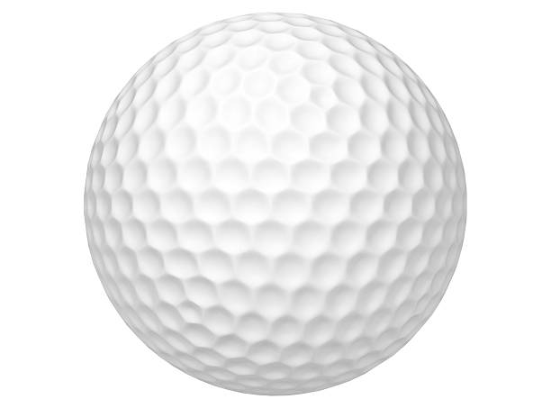 istock Close-up of 3D white golf ball 98083240