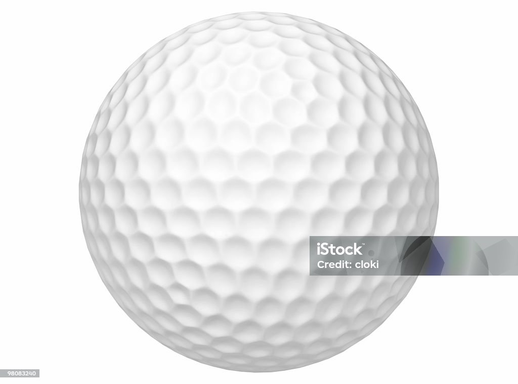 Close-up of 3D white golf ball 3d golf ball Golf Ball Stock Photo