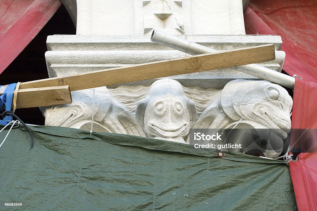 Fish Capital  Architectural Column Stock Photo