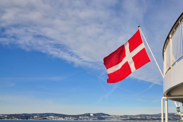 istock Denmark flag on the cruise 980862336