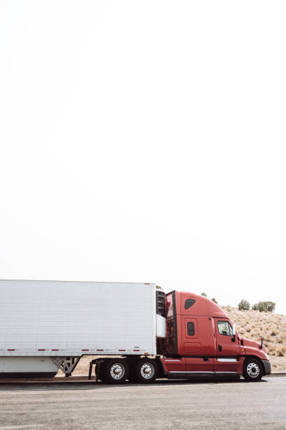 istock blank truck on the road 980880342