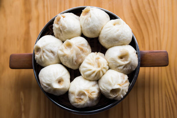 Top view of Chinese food, Xiaolongbao