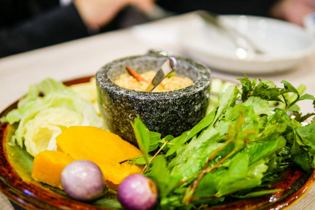 istock Traditional Thai mixed spicy sauce, fish, pork 980968198