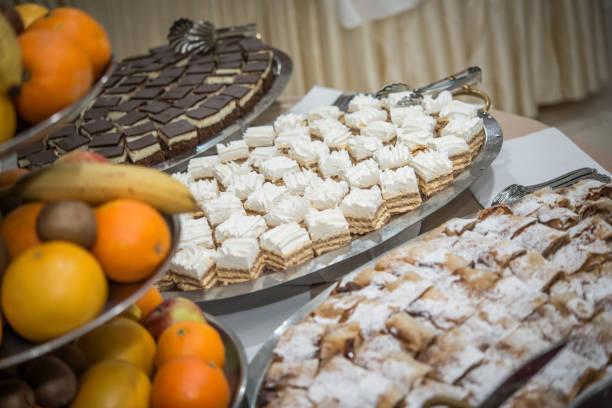 istock Delicious fruits and cakes serviced in restaurant 980973704
