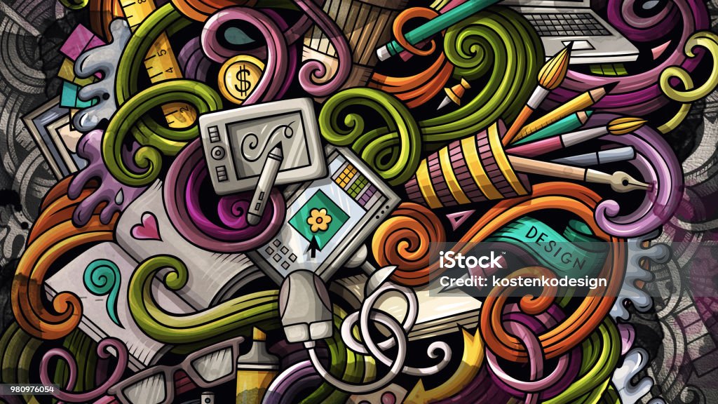 Doodles Graphic Design Illustration Creative Art Background Stock  Illustration - Download Image Now - iStock