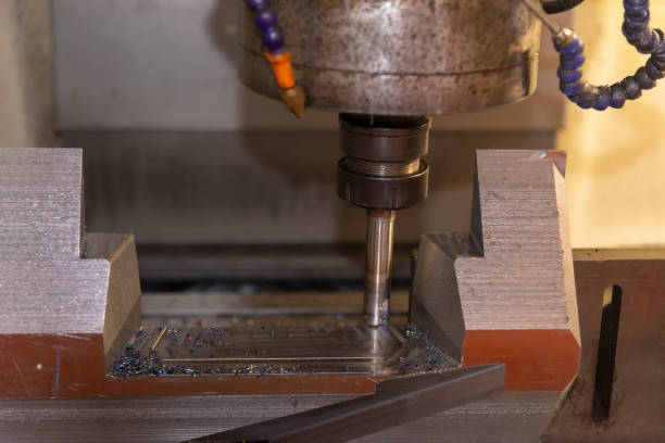 istock The CNC milling machine cutting the tire mold part 980978922