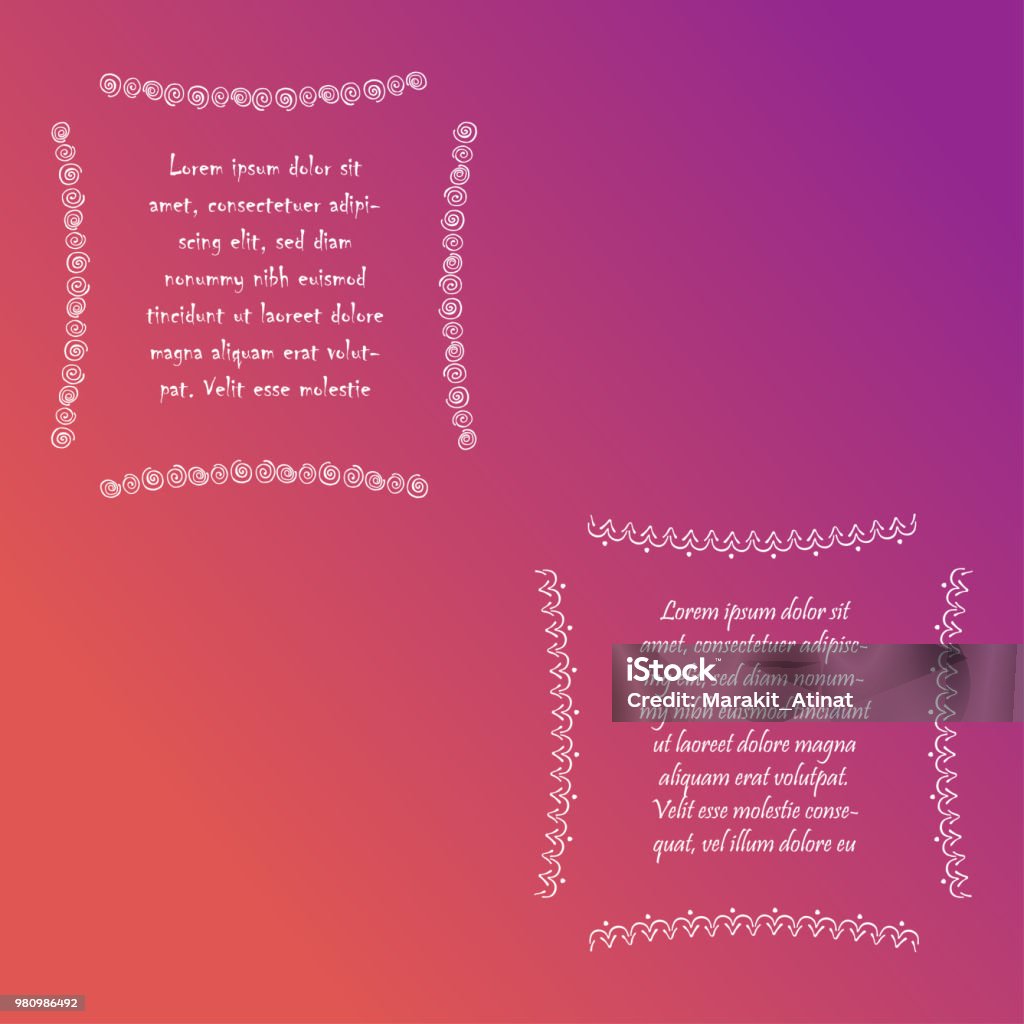 Two Square Frames With Sample Text Stock Illustration - Download Image ...