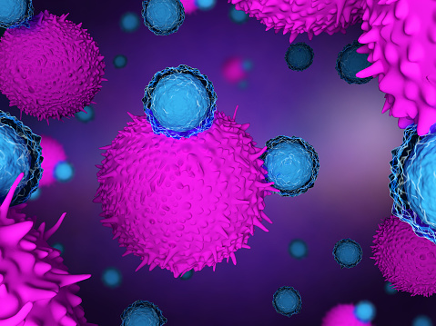 Células T atacan las células cancerosas photo
