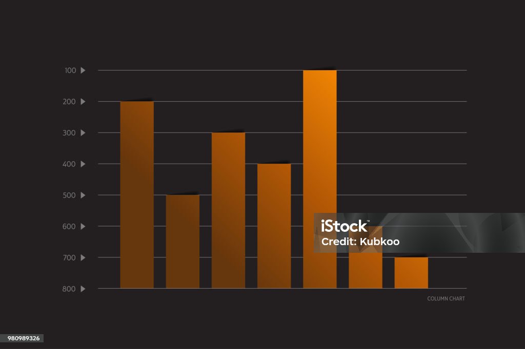 Column Graph Chart Template For Infographics Stock Illustration ...